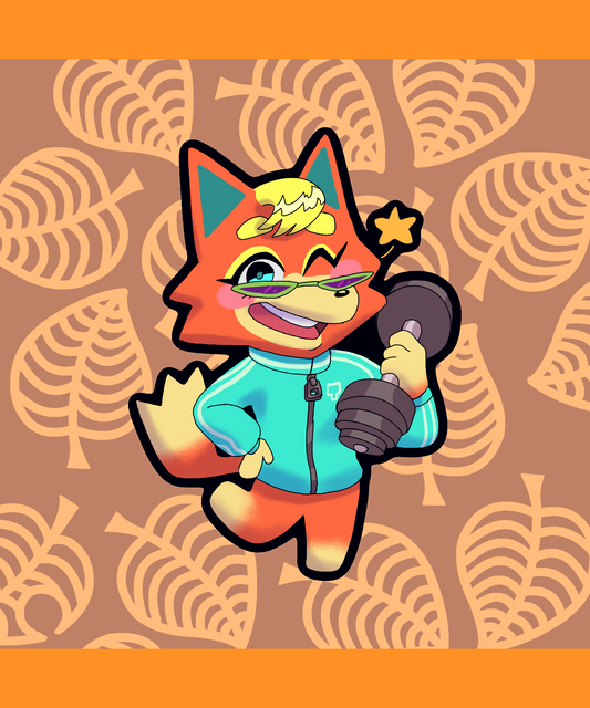 "Audie's Workout" Sticker