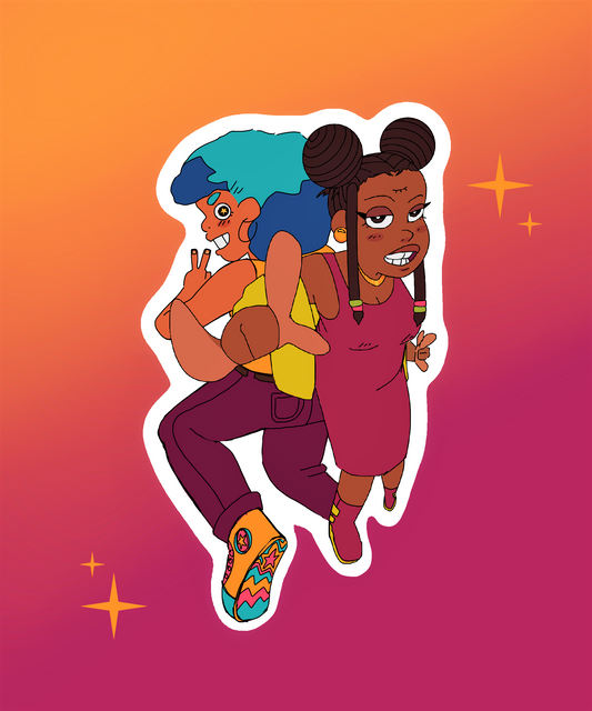 "Kat & Liddy" Sticker